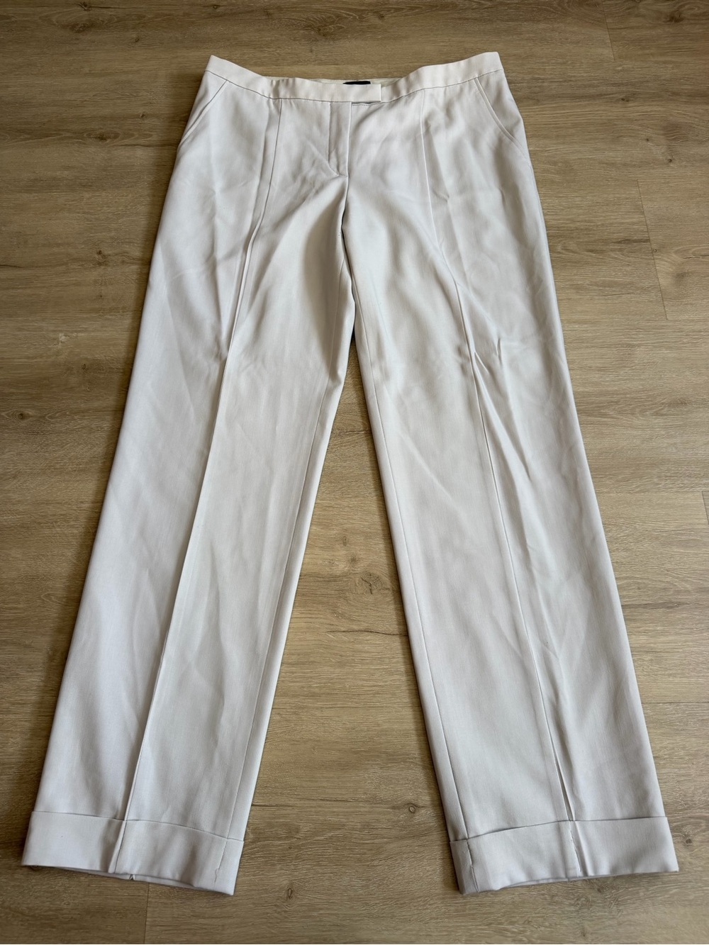 Giorgio Armani Off-White Wide Leg Trousers